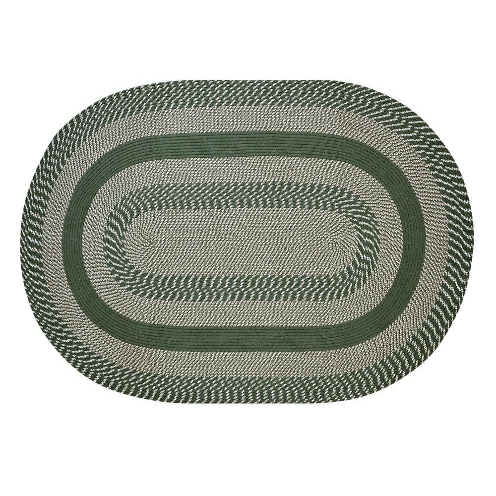 Newport Braid Collection 100% Polypropylene Stripe Pattern Reversible Indoor Utility Rug - Better Trends