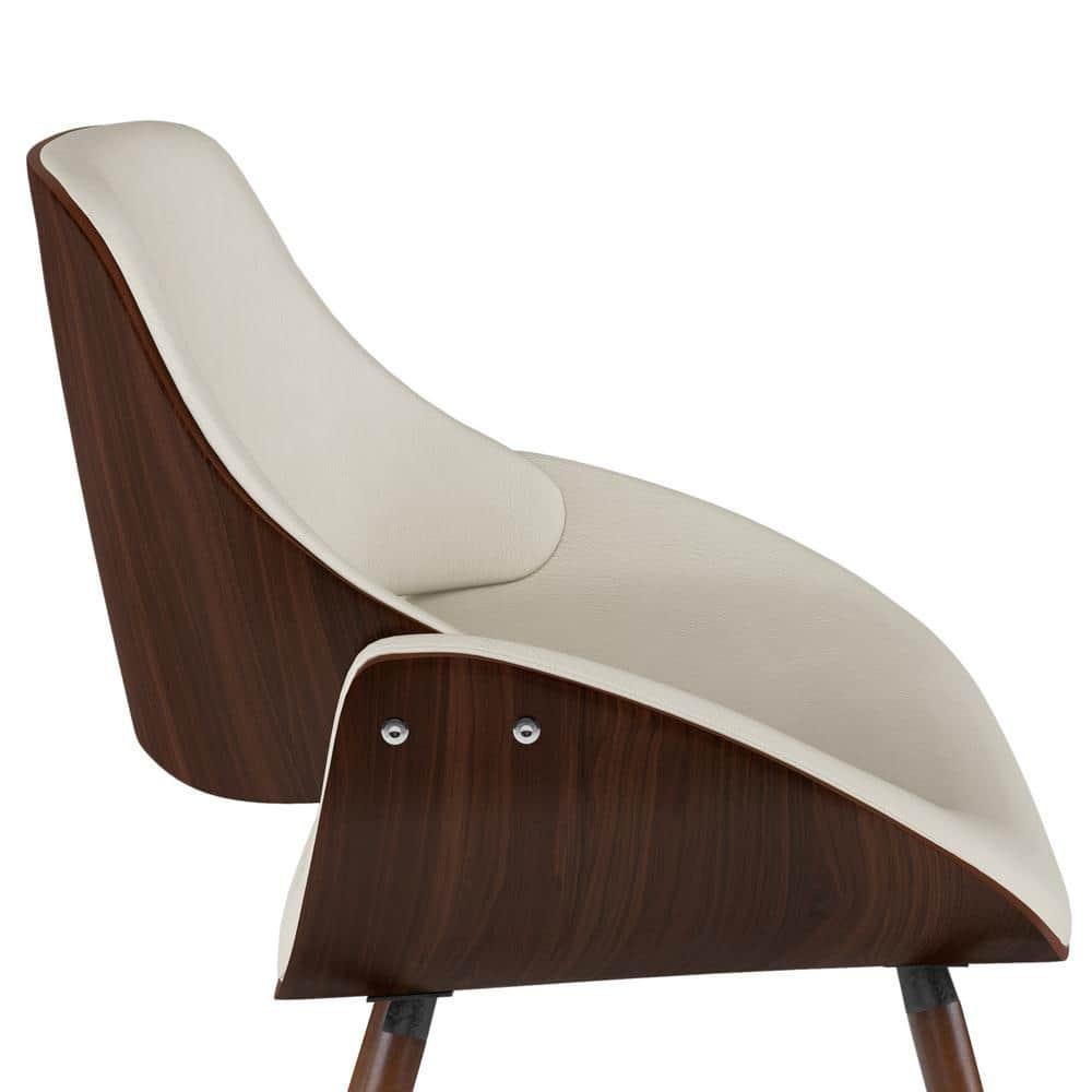Simpli Home Malden Upholstered Dining Chair with Ergonomic Solid Wood Frame and Mid-Century Modern Style