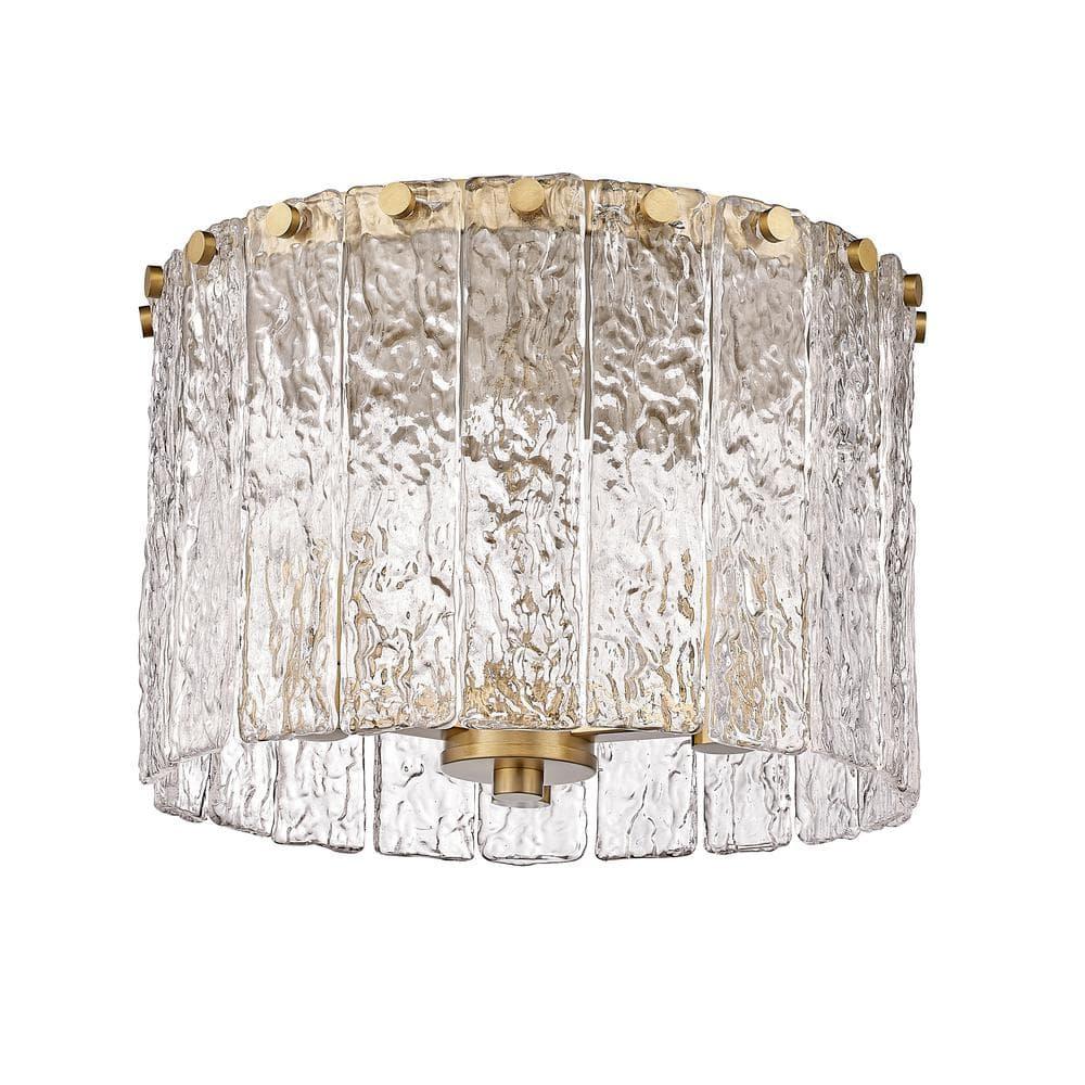 Z-Lite Glacier 3 - Light Flush Mount in  Modern Gold