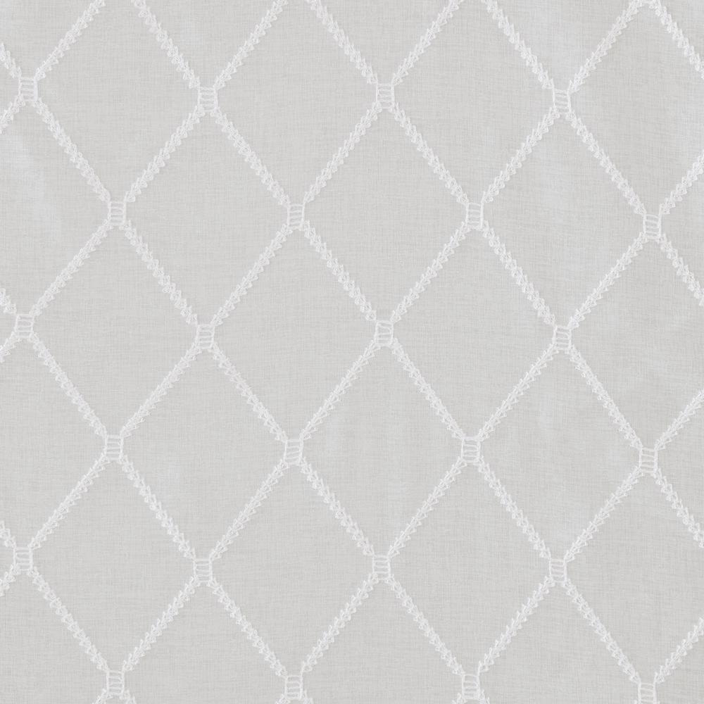 Madison Park Irina Diamond Sheer Embroidered Waterfall Valance