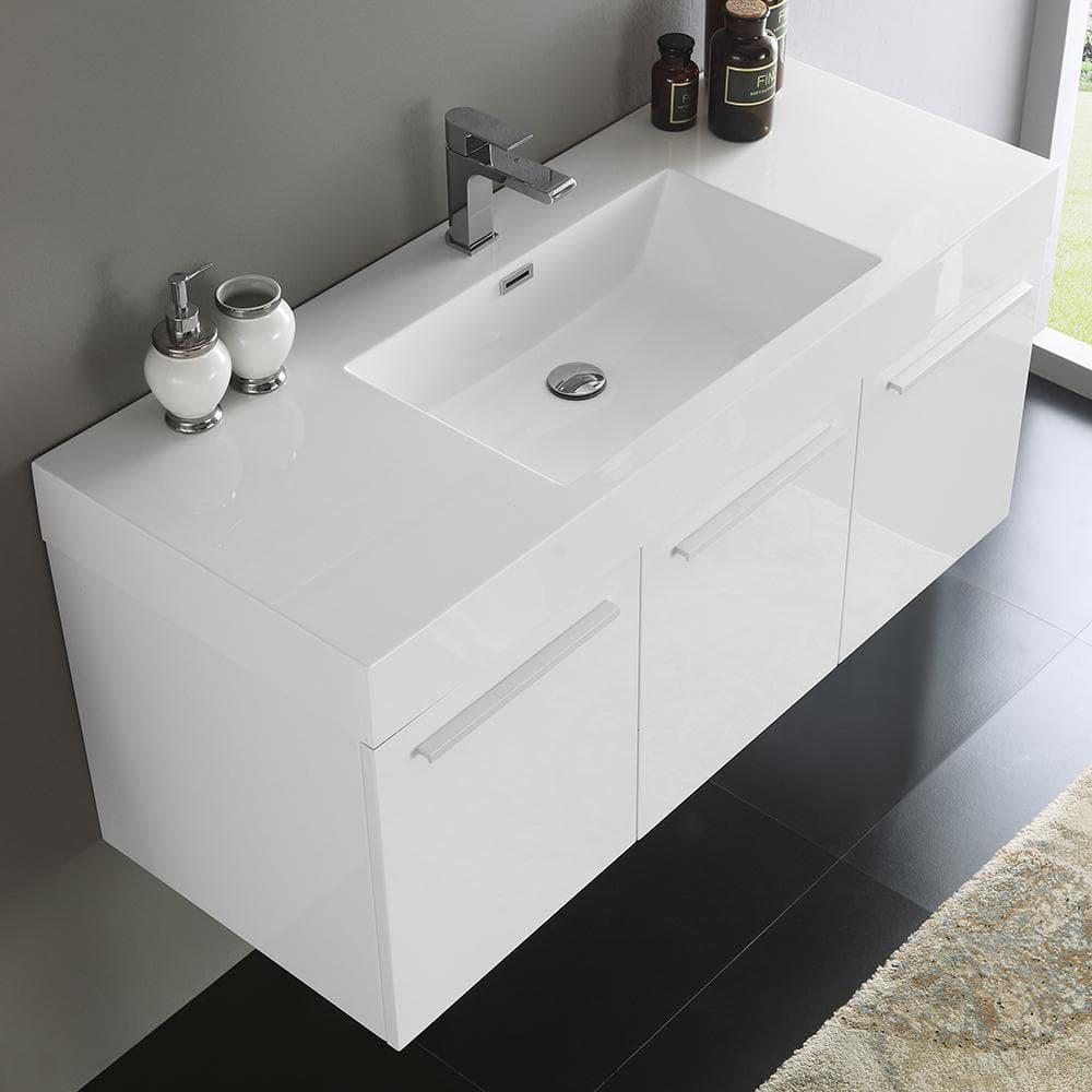 Vista 47" Wall-Mounted Single Sink Bathroom Vanity Set