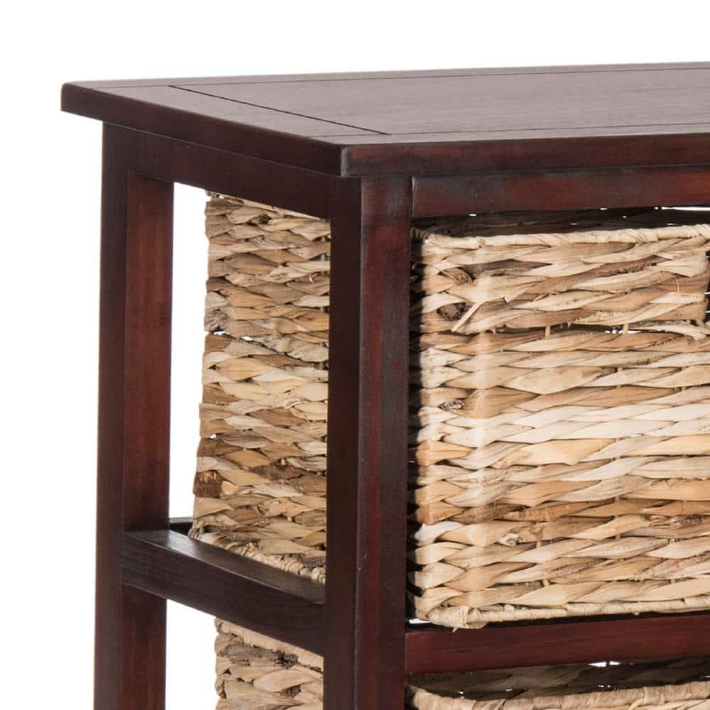 Keenan 6 Wicker Basket Storage Chest - Cherry - Safavieh.