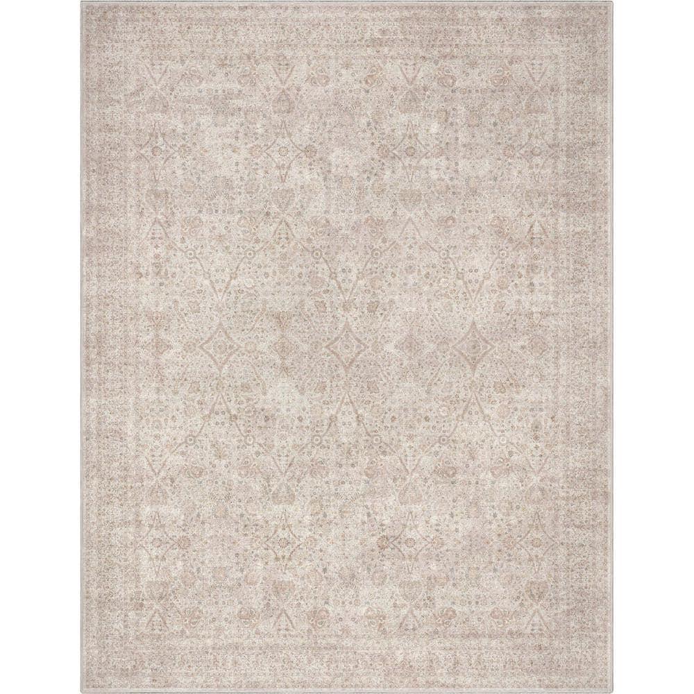 Ervin Isolde Vintage Oriental Botanical Ivory & Cream Area Rug