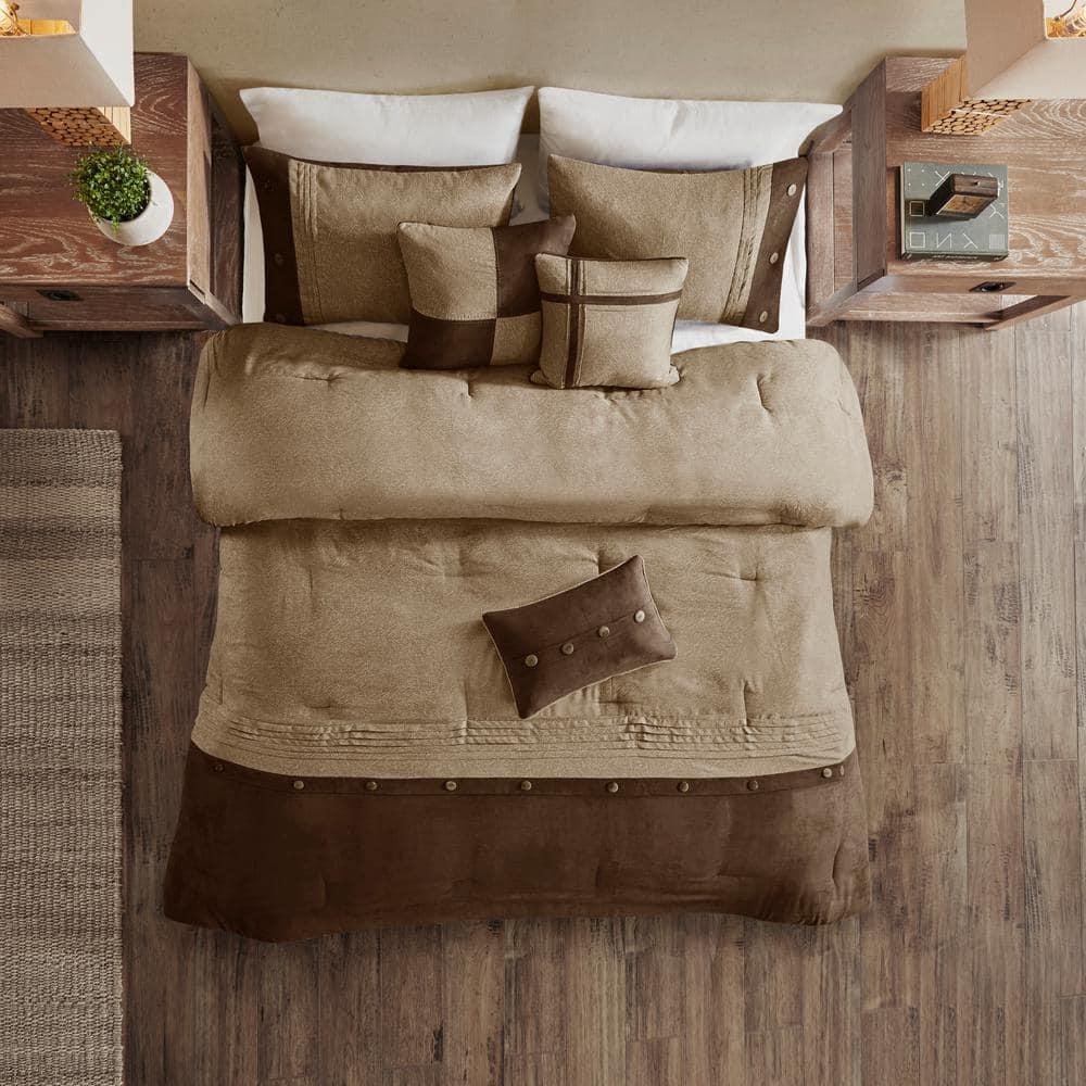 Madison Park Boone 7 Piece Faux Suede Comforter Set
