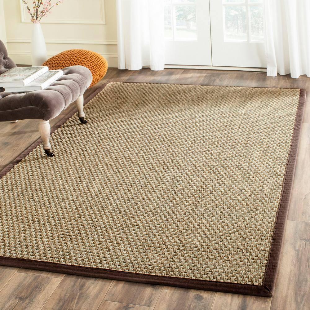Natural Fiber NF114 Power Loomed Indoor Accent Rug - Natural/Dark Brown - 2'6"x4' - Safavieh.