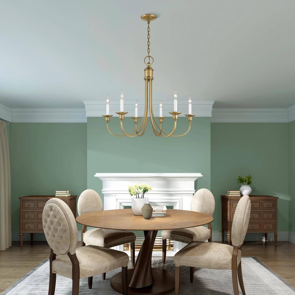 Livex Lighting Cranford 6 - Light Chandelier in  Antique Brass