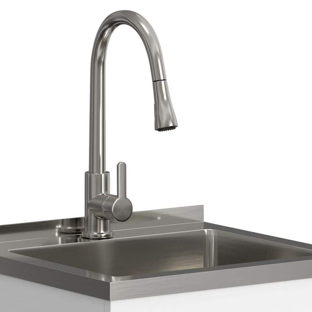 Modern Wide Shaker All-In-One 20-inch Laundry Utility Sink and Cabinet