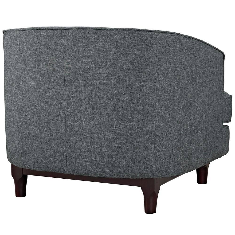 Modway Coast Upholstered Fabric Armchair in Gray