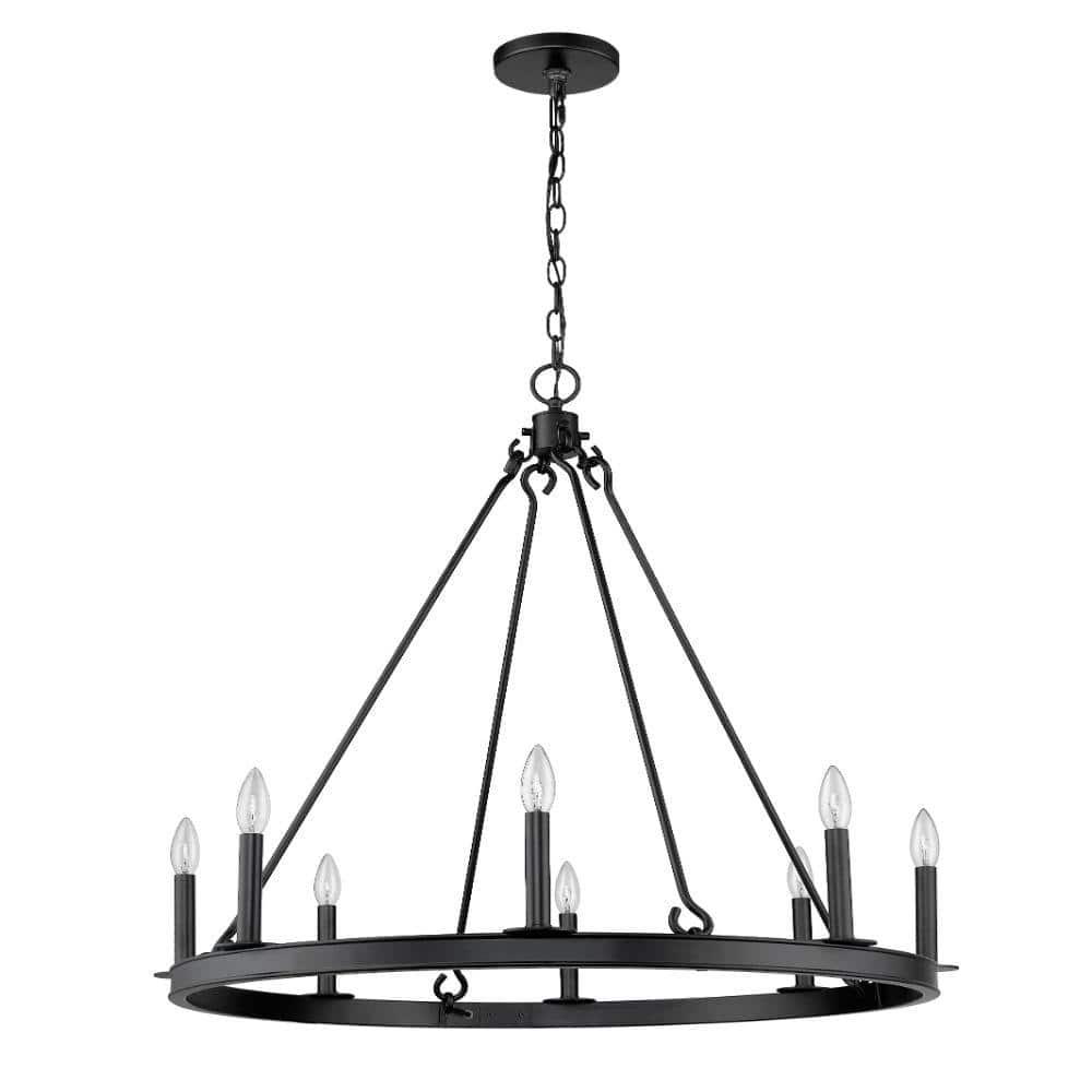 Z-Lite Barclay 8 - Light Chandelier in  Matte Black