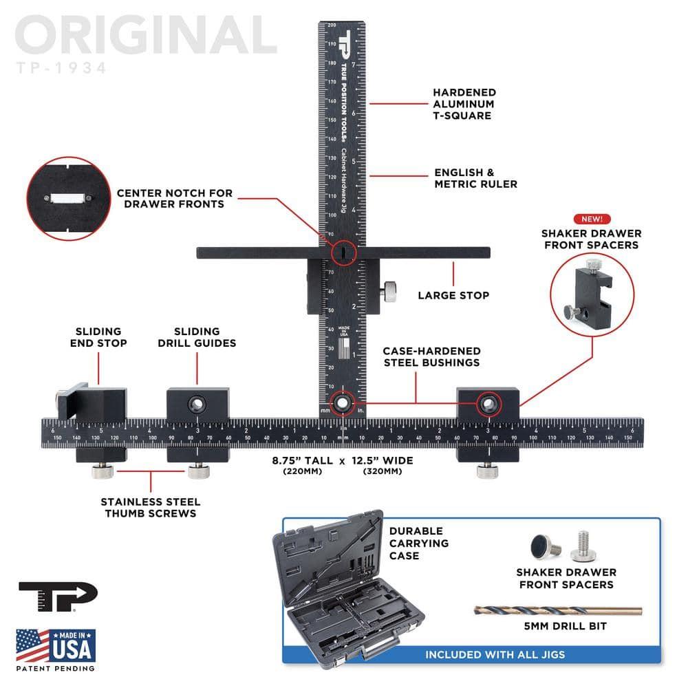 True Position Tools TP-1934 Cabinet Hardware Jig