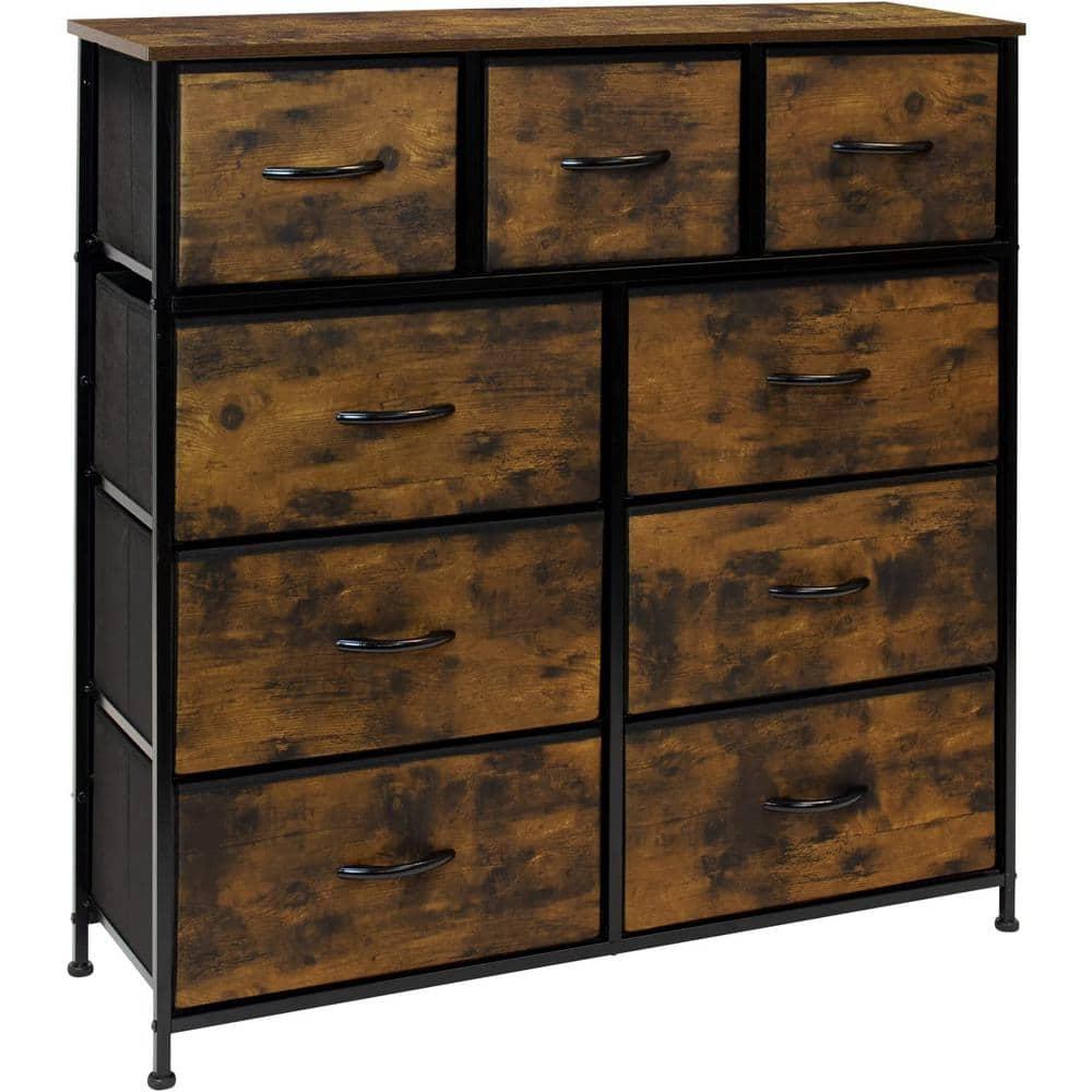 Farmhouse Brown Nursery Dresser with Soft Close Deep Drawers