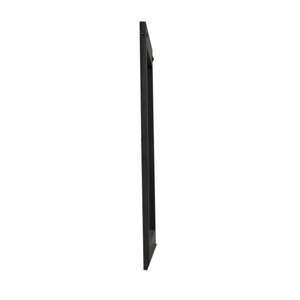 Benjara Galle 38 x 50 Dresser Mirror, Rectangular, Metal Accents, Dark Gray Wood