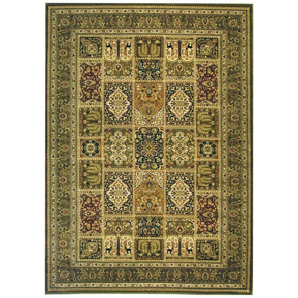 Lyndhurst LNH217 Power Loomed Area Rug - Multi/Green - 5'3"x7'6" - Safavieh.