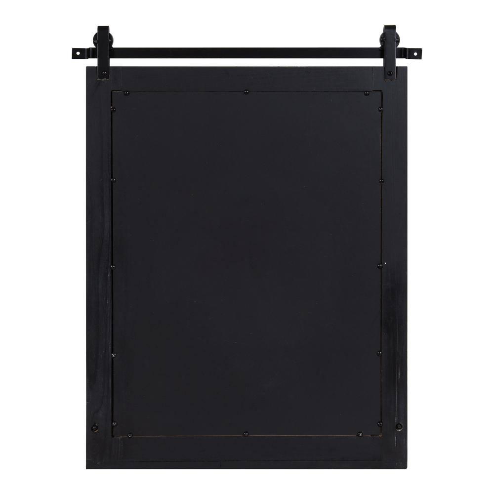 24" x 31" Cates Framed Wall Mirror with Shelf Black - Kate & Laurel All Things Decor: Modern Rectangular, No Assembly Required