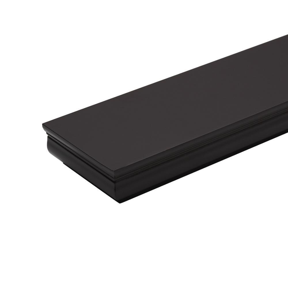 Melannco Set of 5 2-6 2-12 1-24-inch Wood Shelves in Espresso