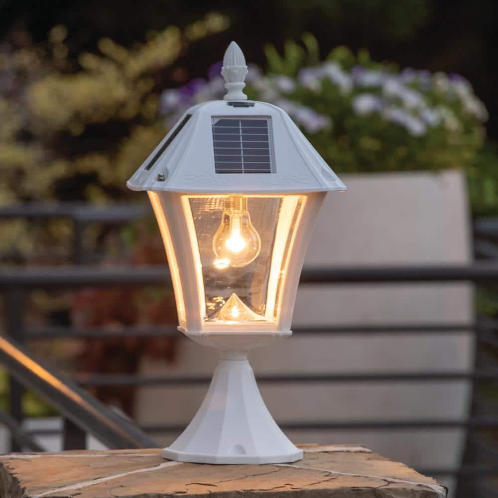 Baytown Ii Bulb Solar Light - Warm White LEDs- Wall/pier/ 3 Inch Fitter Mounts