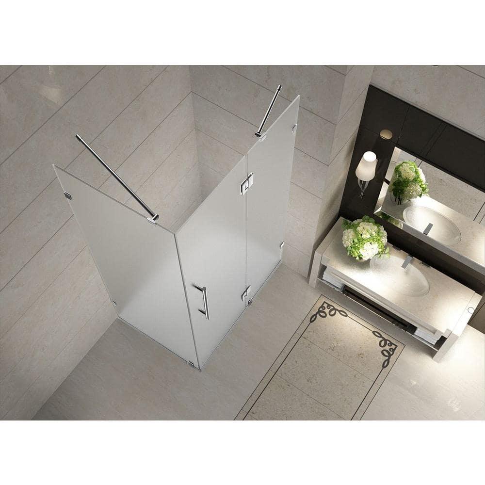 Aston Avalux Rectangle Hinged Shower Enclosure SEN987F-SS-4838-10