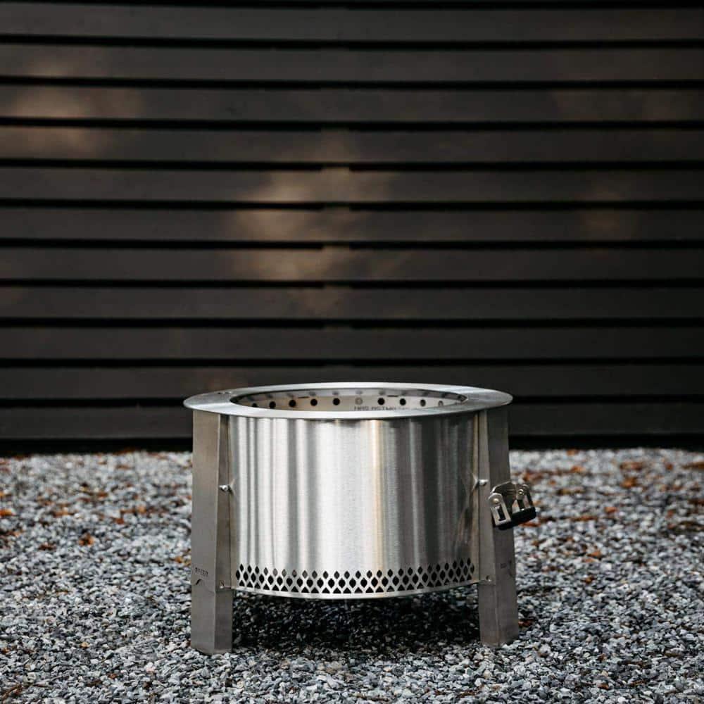 Breeo Multi-Fuel Stainless Steel Fire Pit Portable wih Smokeless Weather Resistant
