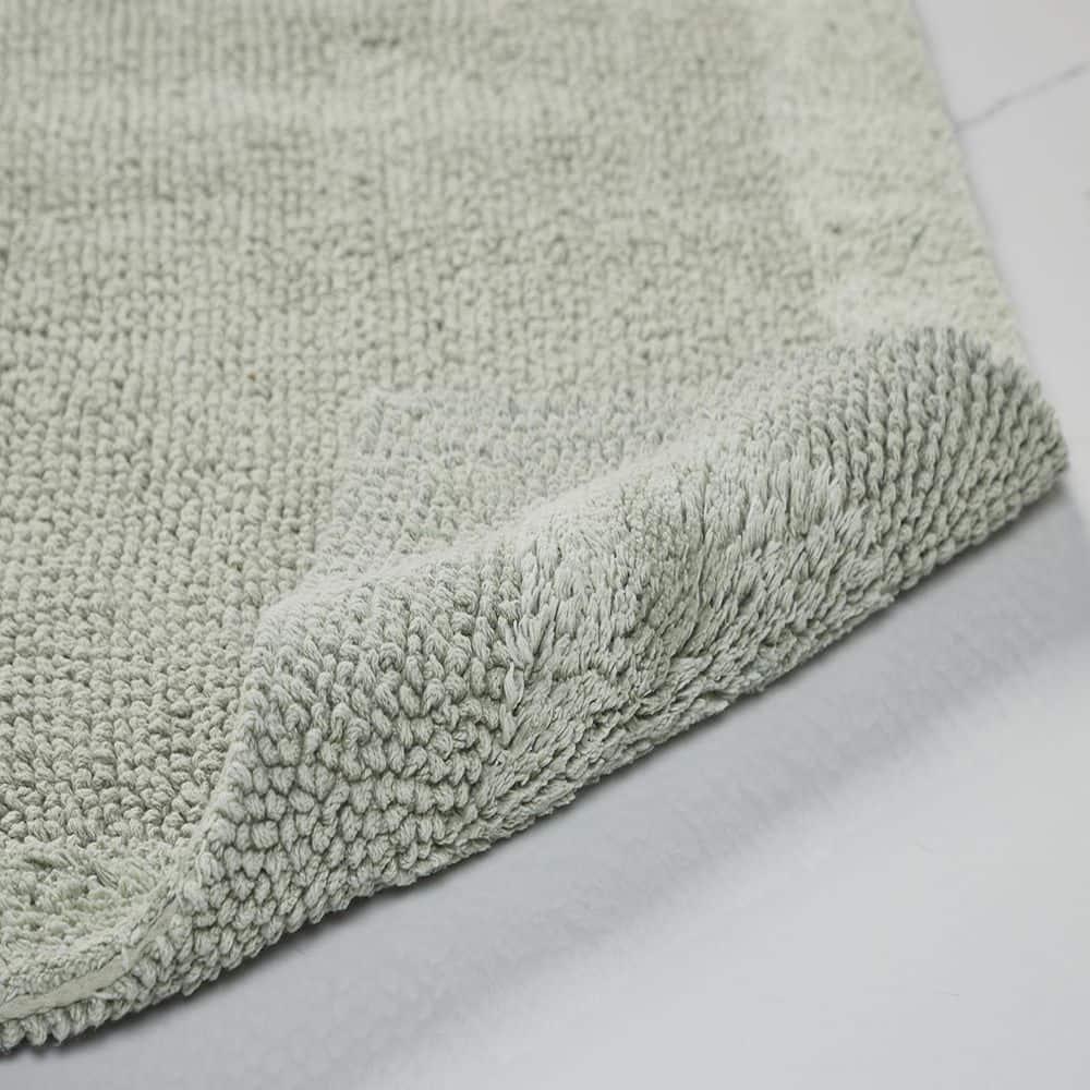 Better Trends Edge 100% Cotton Tufted Reversible Bath Rug 17" x 24" Rectangle - Dark Sage