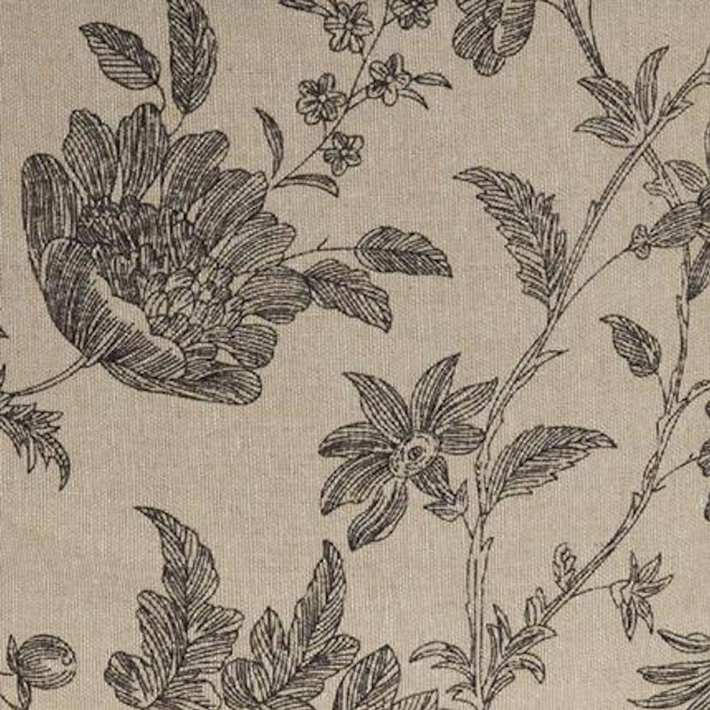 Round Hat Boxes with Lids, Detailed Floral Print with Faux Leather Lids, Large, Medium and Small, Black and Tan