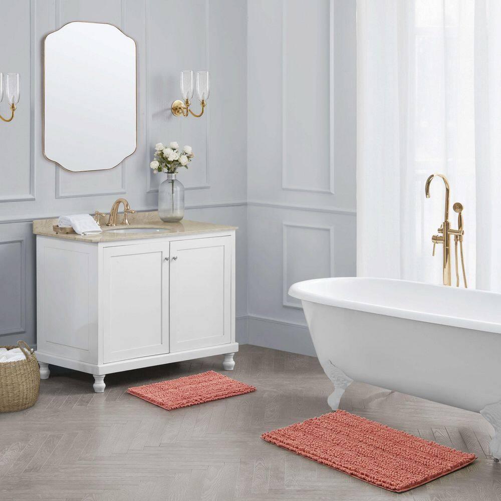 Laura Ashley Laura Ashley Astor Chenille 2 Pieces Non-Slip Bath Mat