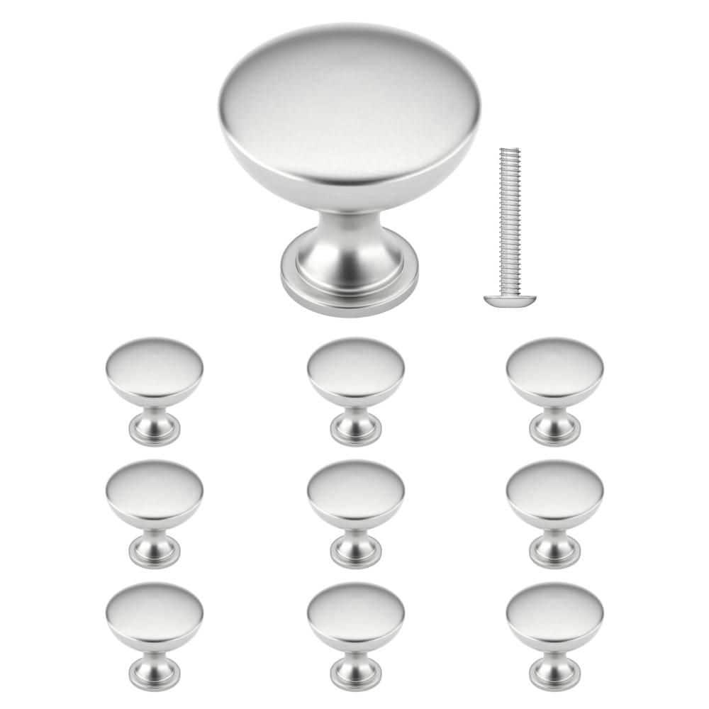 Richelieu Hardware 1-1/5 in. (30 mm) Brushed Nickel Cabinet Knob (10 per Pack)