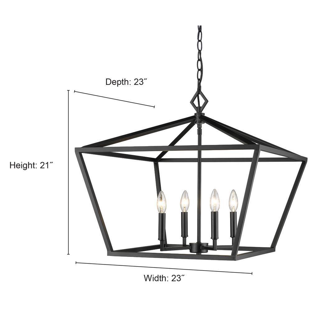 Millennium Lighting 4 - Light Pendant in  Modern Gold