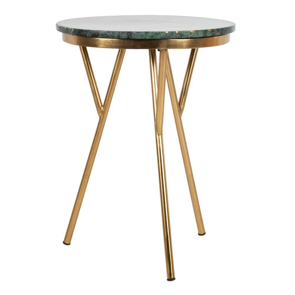 Safavieh  Coletta Marble Accent Table - Dark Green - 18" x 18" x 23"