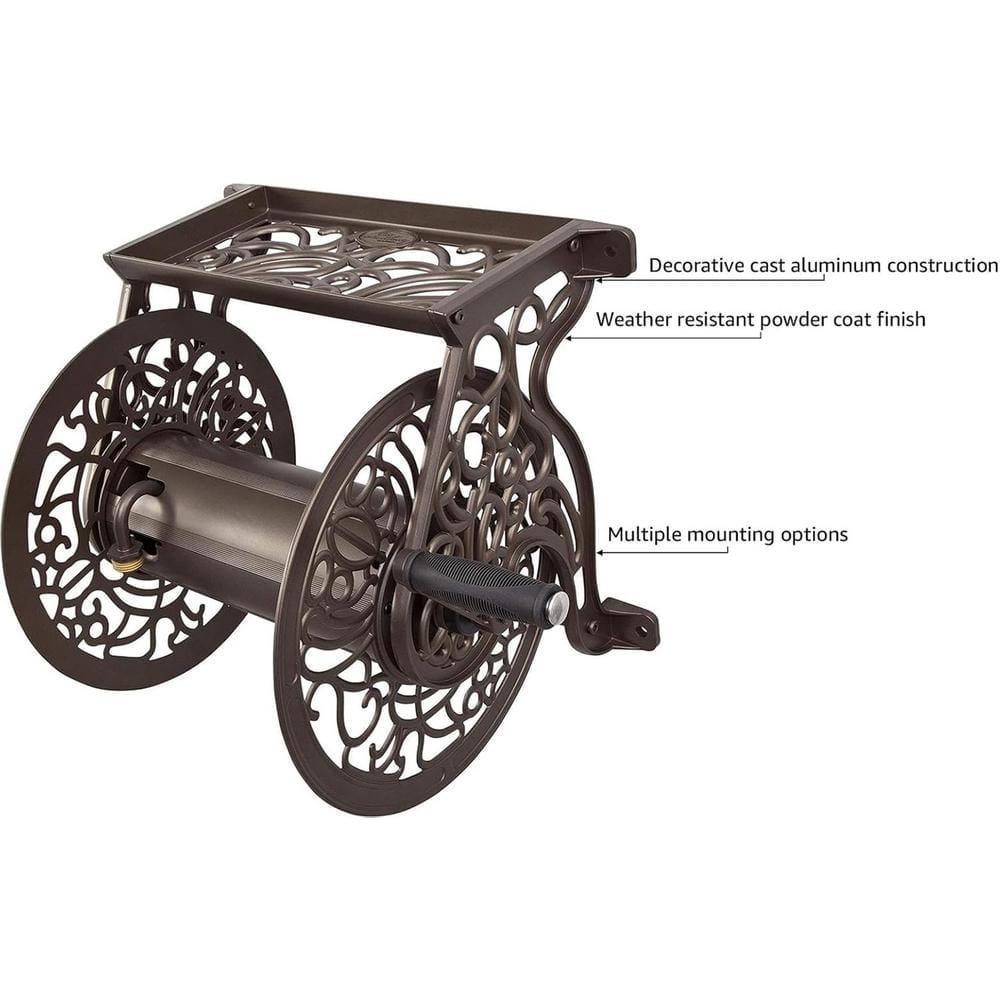 Liberty Garden LBG-704 125' Steel Decorative Garden Hose Wall Mounted Reel