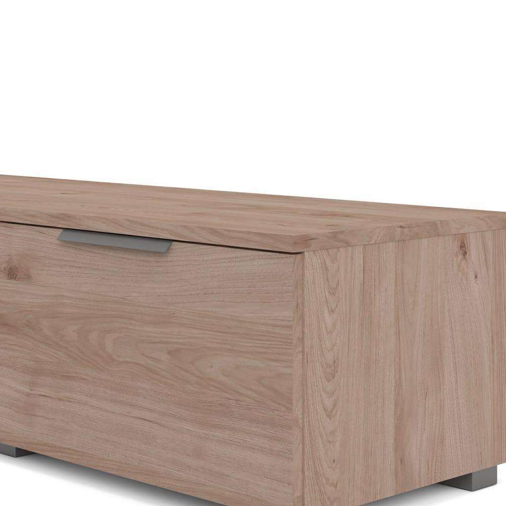 2 Drawer 2 Shelf TV Stand in Brown - Tvilum