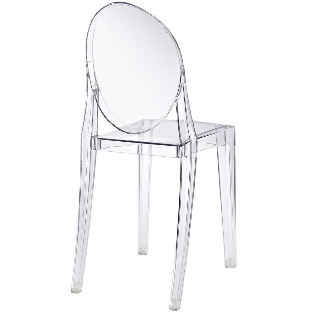 Casper Dining Side Chair Clear - Modway: Sturdy Acrylic, No Assembly, Indoor/Outdoor
