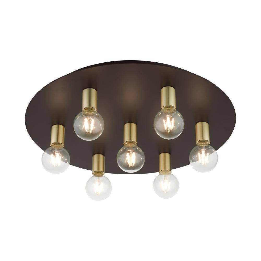 Livex Lighting Hillview 7 - Light Flush Mount in  Bronze