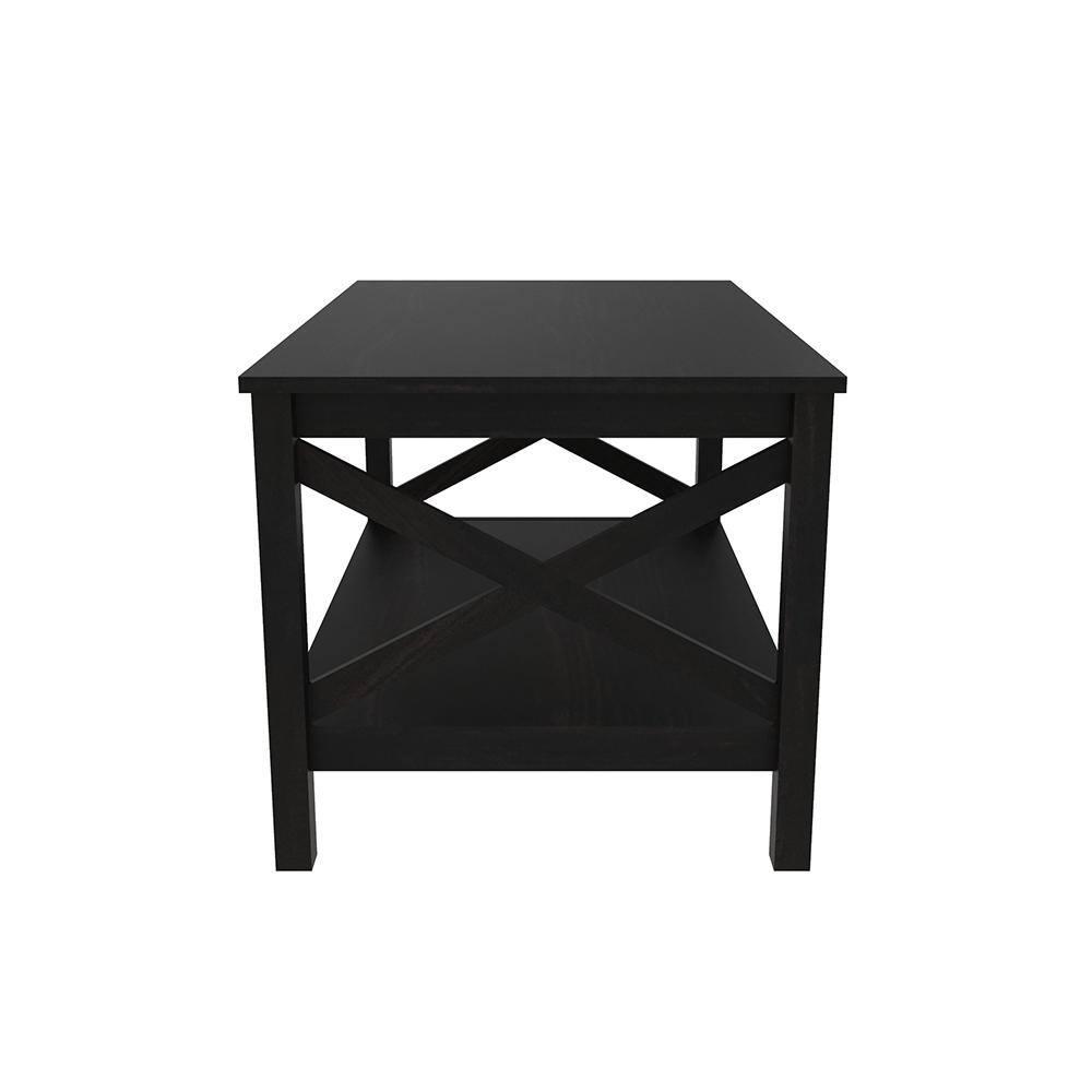 ClosetMaid X-Frame Furniture Two-Tier Coffee Table with Shelf