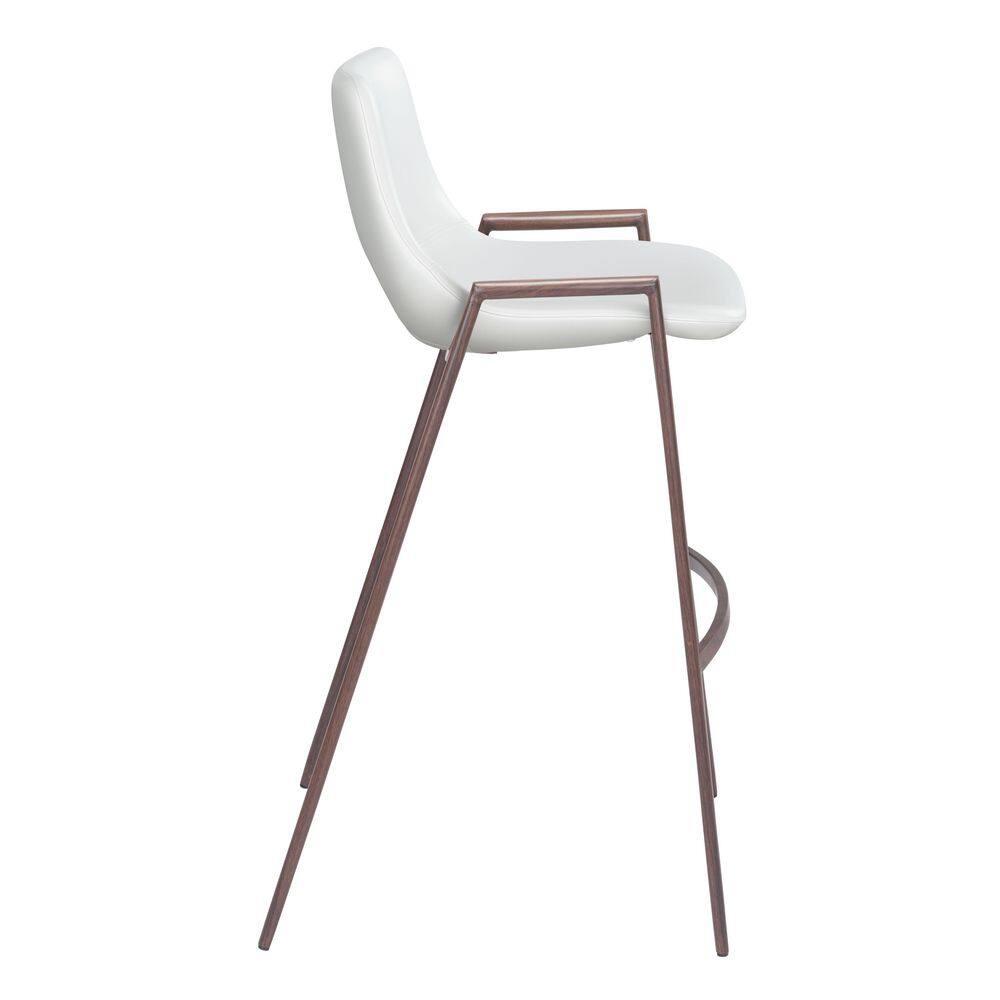 Zuo Hospitality Upholstered Counter Stool with Metal Frame