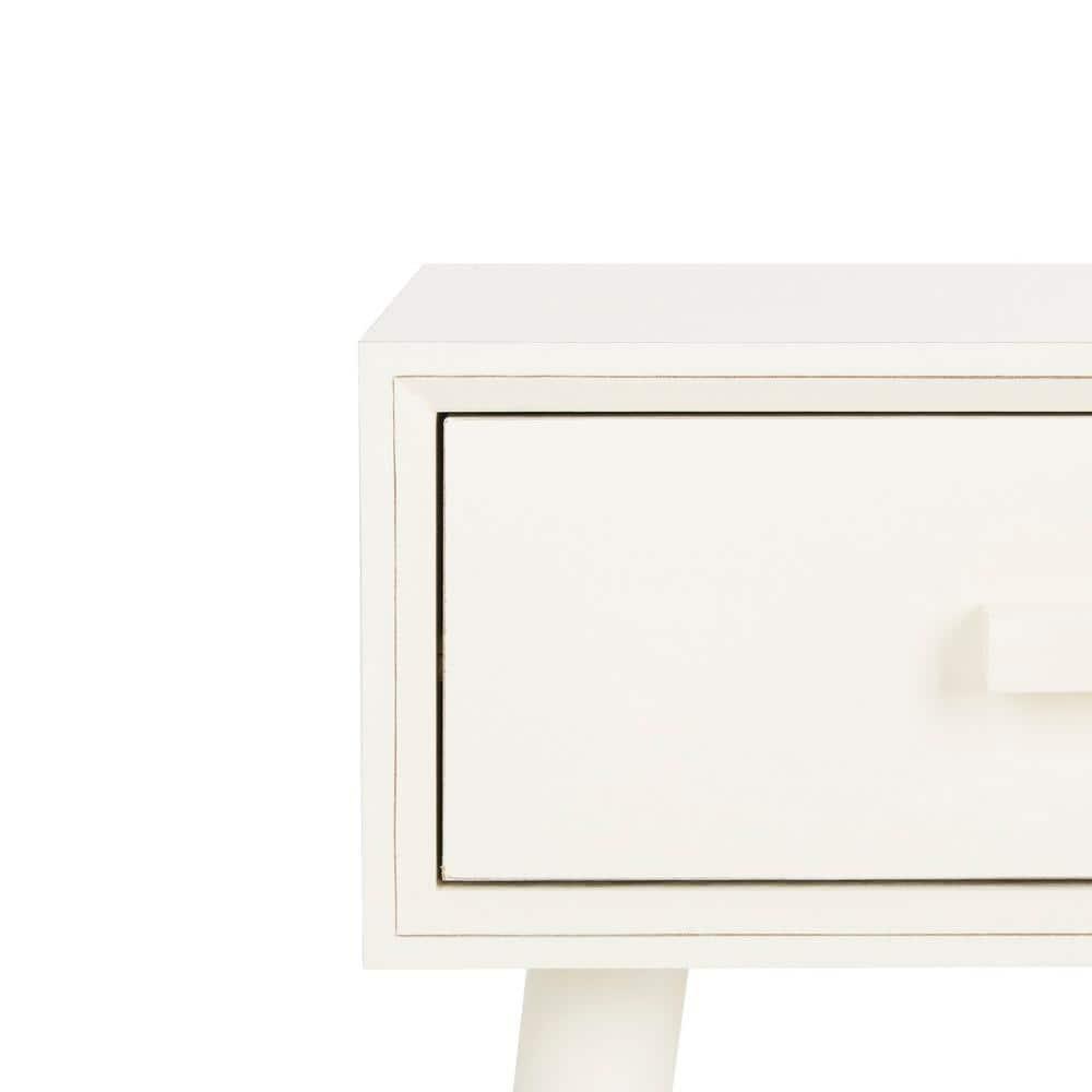 Lyle 1 Drawer Side Table - Vintage White - Safavieh.