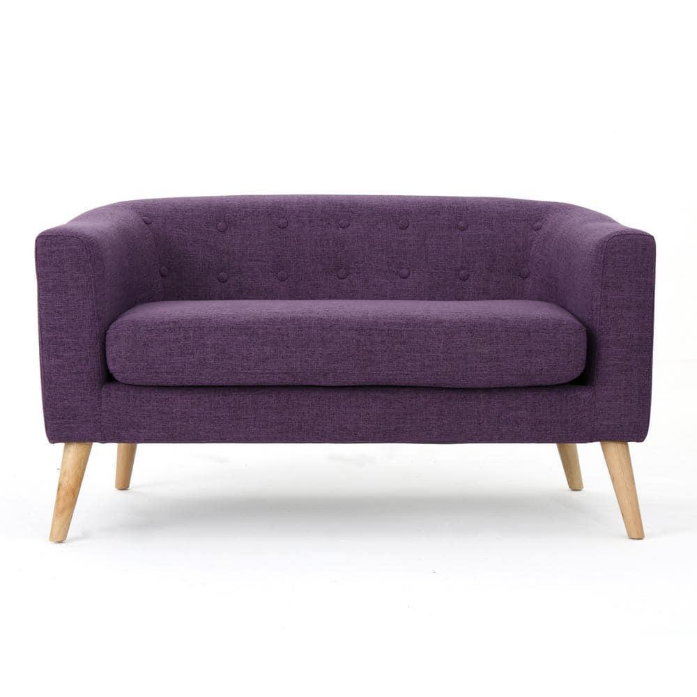 Bridie Mid-Century Loveseat Muted Purple - Christopher Knight Home: Stylish 2-Seater, Polyester Upholstery, Hardwood Frame