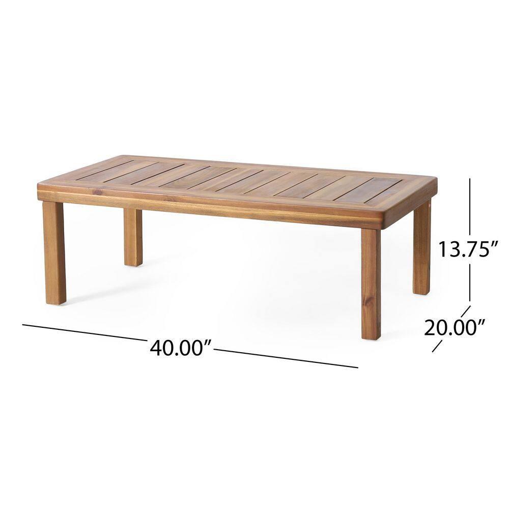 Christopher Knight Home Rabun Outdoor Acacia Wood 4 Seater Chat Set with Cushions, Cream/Teak