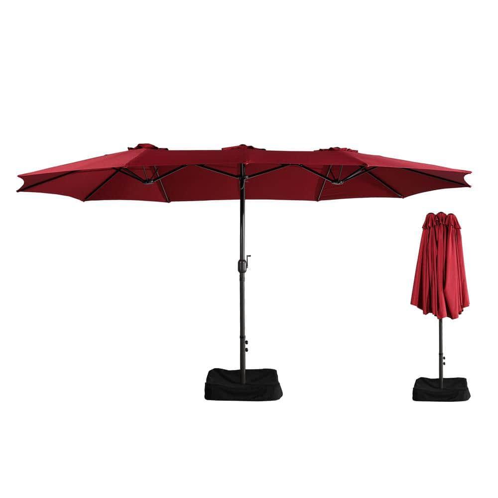 15 Ft Patio Market Umbrella with Base