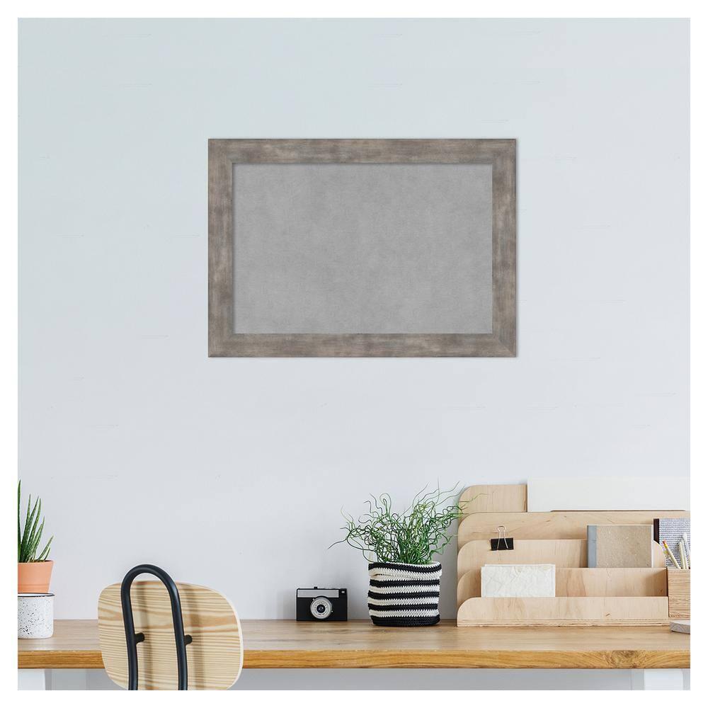 Amanti Art Marred Pewter Framed Magnetic Board 21 x 15 in.