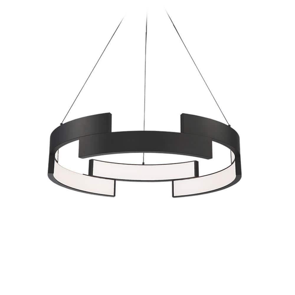 WAC Lighting Trap 38" LED 3000K Contemporary Aluminum Pendant in Black
