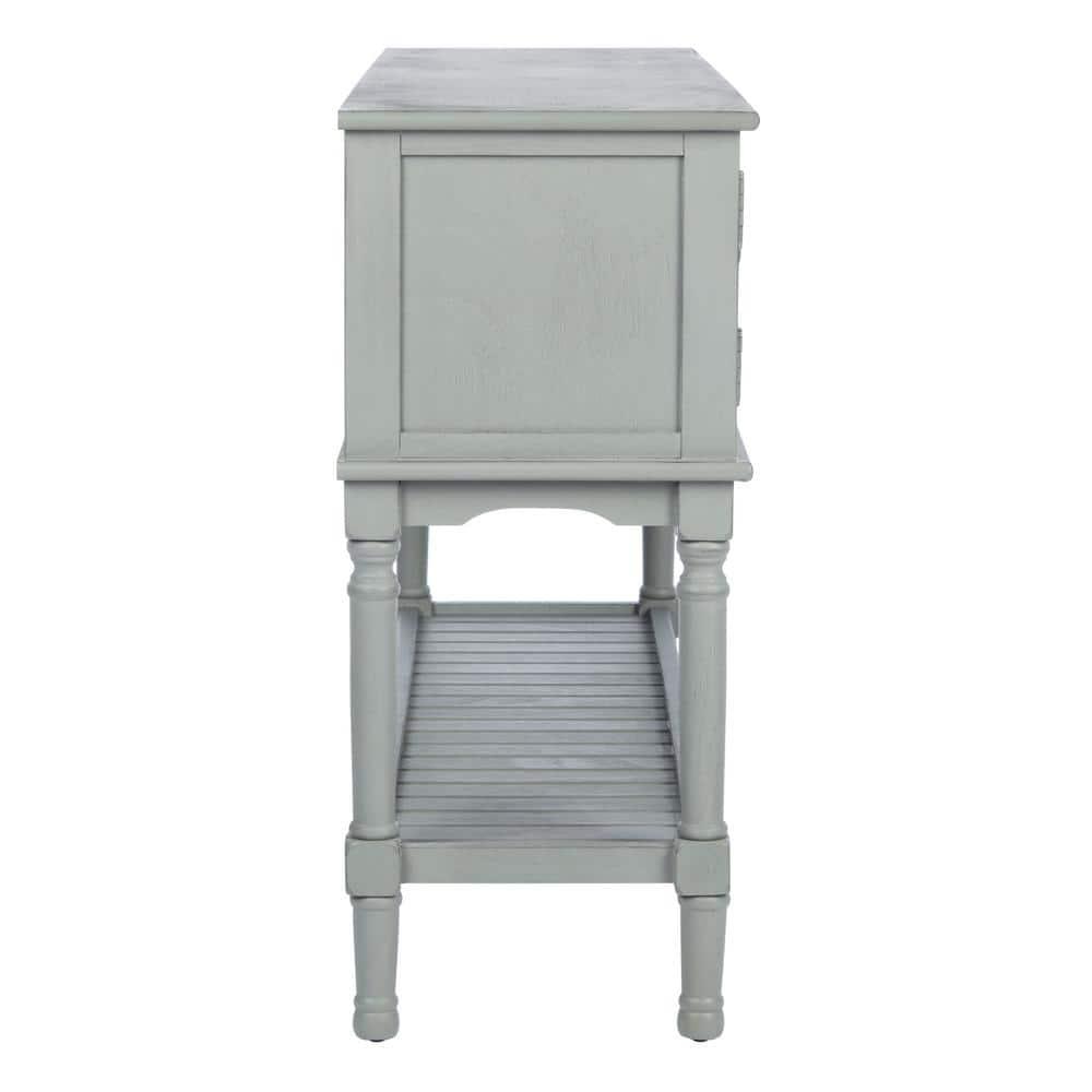 Tate 2 Drawer 2 Door Console Table - Distressed Grey - Safavieh