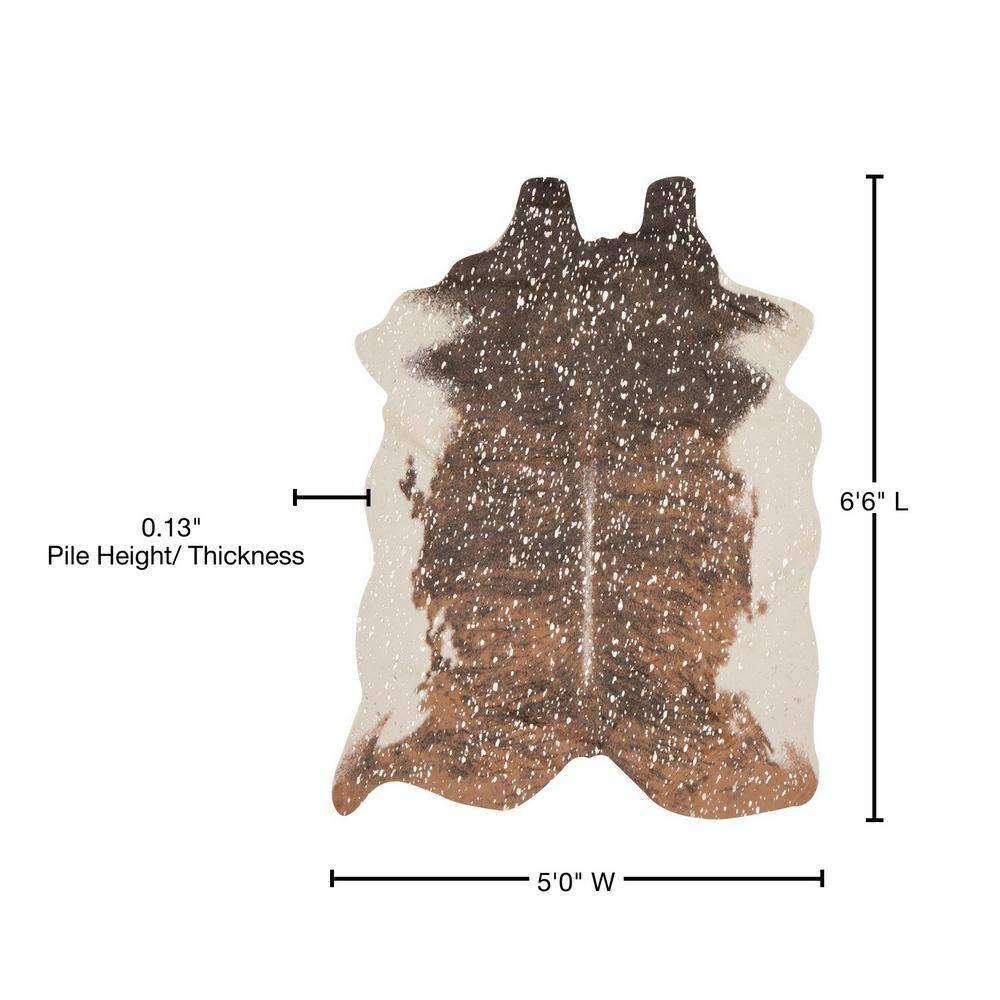 Loloi II Bryce Faux Cowhide Walnut / Champagne Area Rug