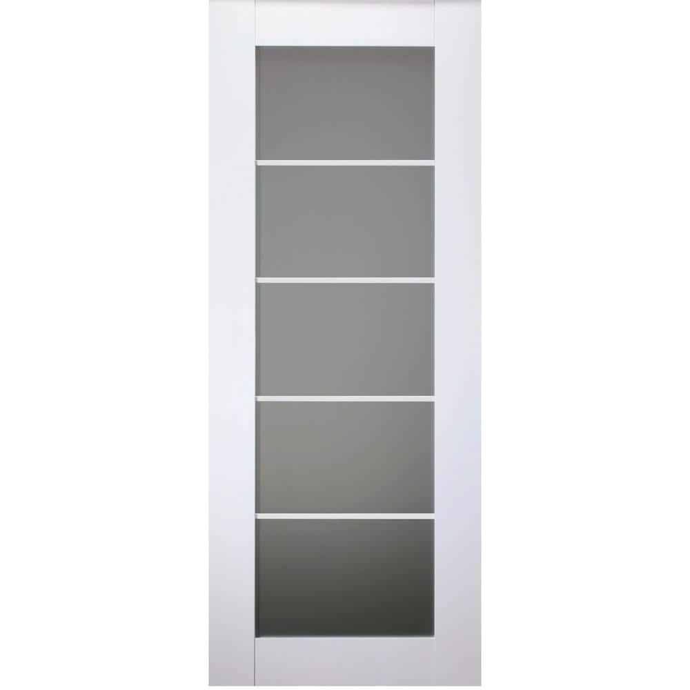 Belldinni Smart Pro 5 Lite Paneled Manufactured Wood and Glass Prefinished Standard Door SLab
