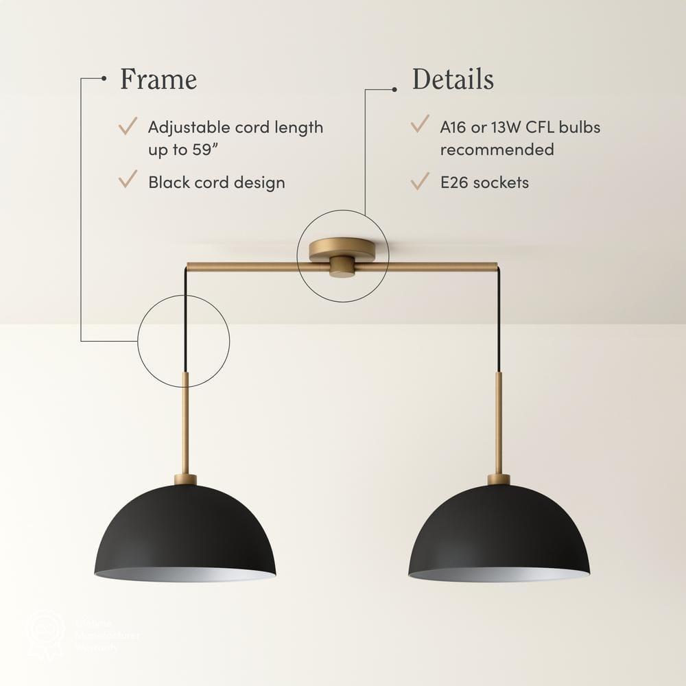 Corbo 2 - Light Kitchen Island Dome Pendant 2-Pack Kitchen Island Drum Pendant Light