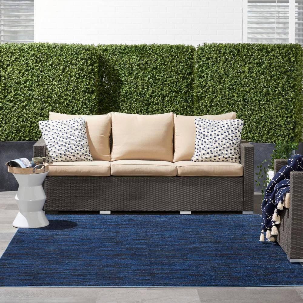 Nourison Nourison Essentials NRE01 Indoor/outdoor Area Rug - Midnight Blue 7' x square