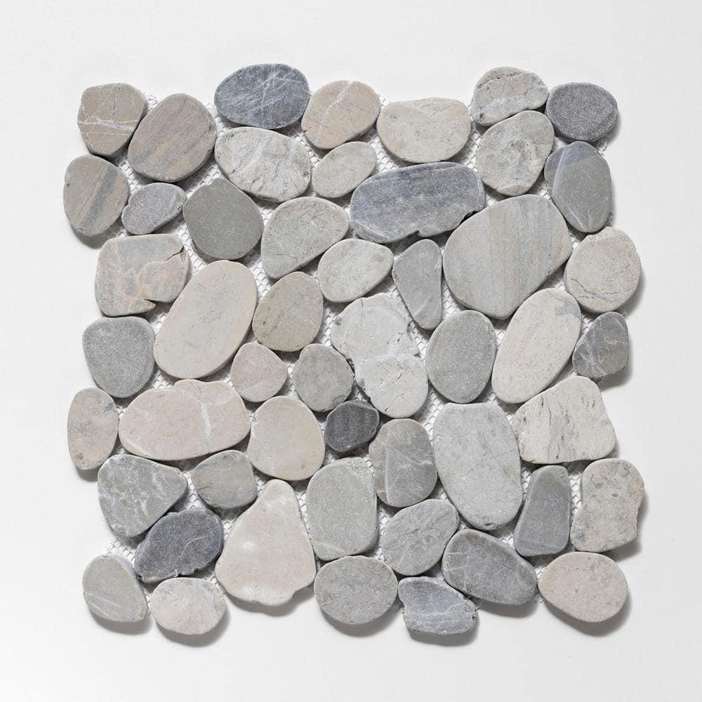Sliced Pebble Mosaic Wall & Floor Tile