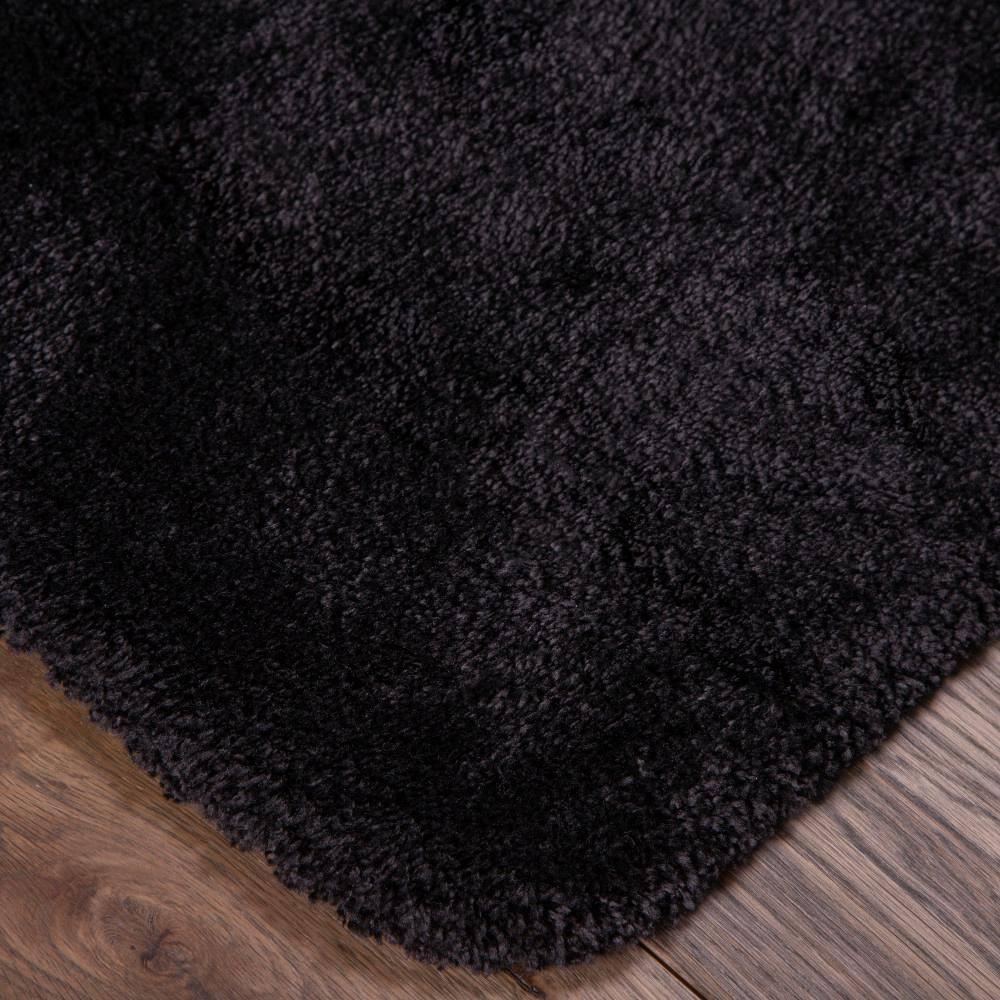 Acclaim Black 20 in. x 34 in. Nylon Machine Washable Bath Mat