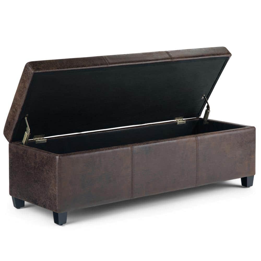 Simpli Home Avalon Storage Ottoman Bench,Assembled