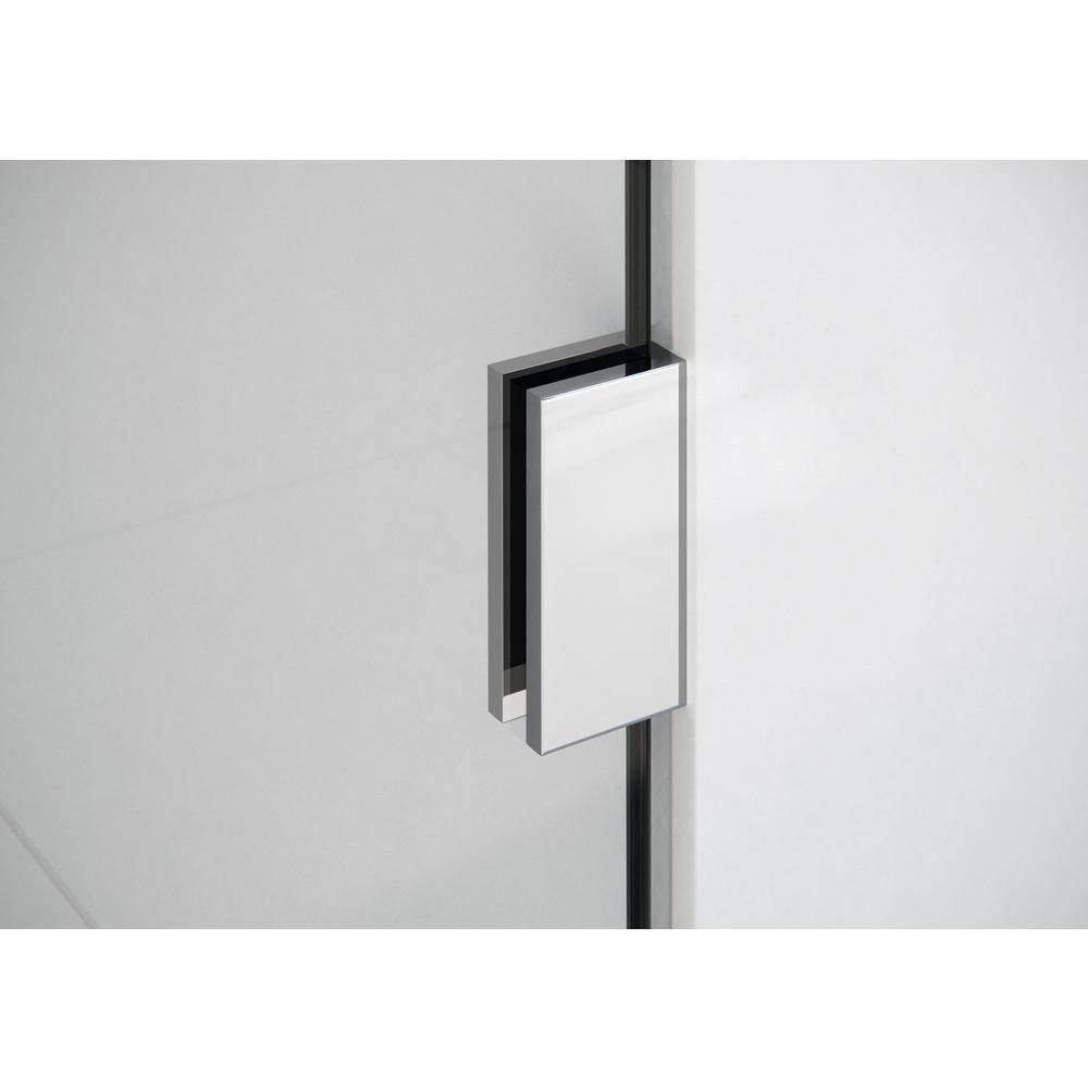 Glass Warehouse Illume 59.5 in. x 78 in. Fully Frameless Wall Hinge Shower Door GW-WH-59-5-CH