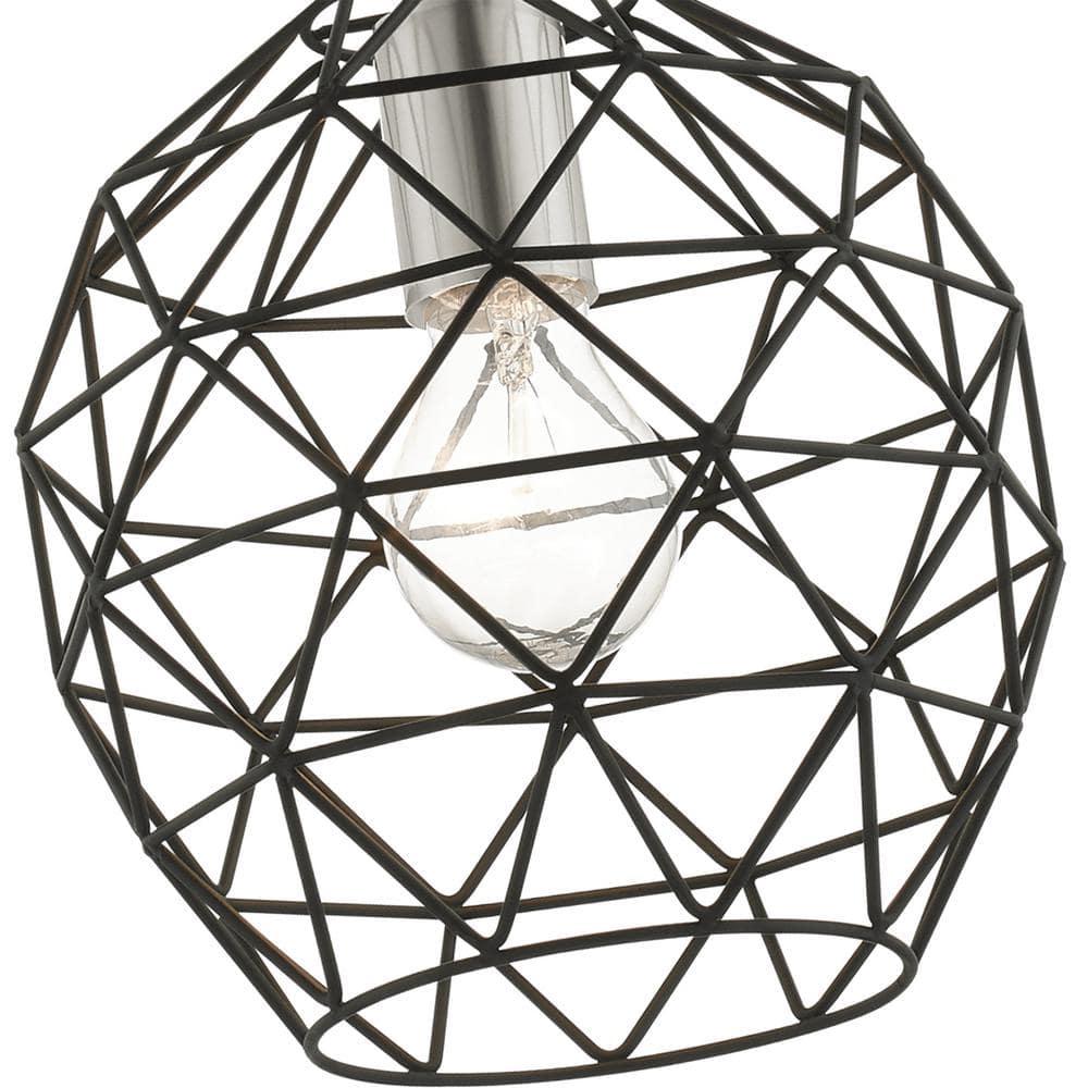 Livex Lighting Geometric Shade 1 - Light Pendant in  Black